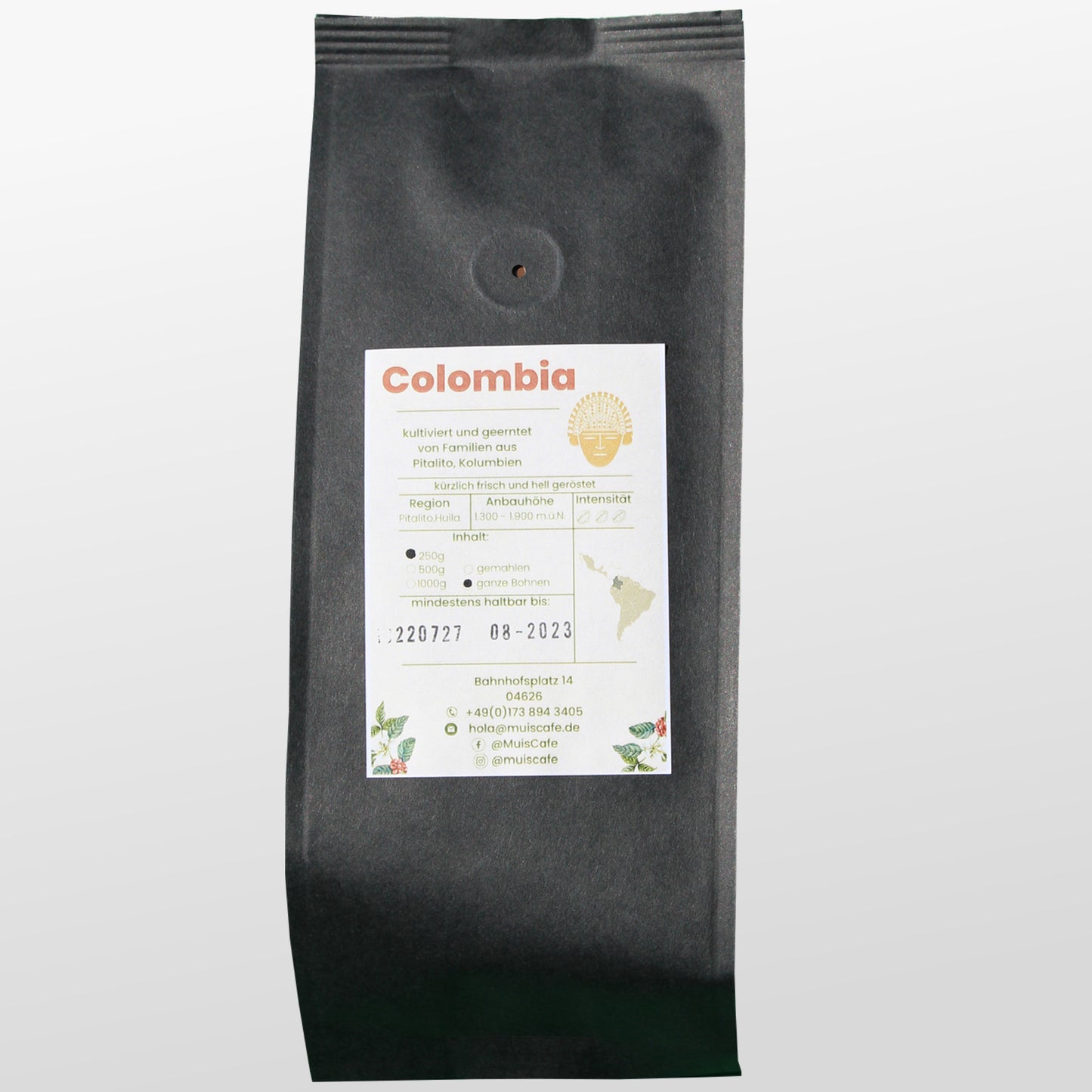 Kaffee Kolumbien Arabica ganze Bohne