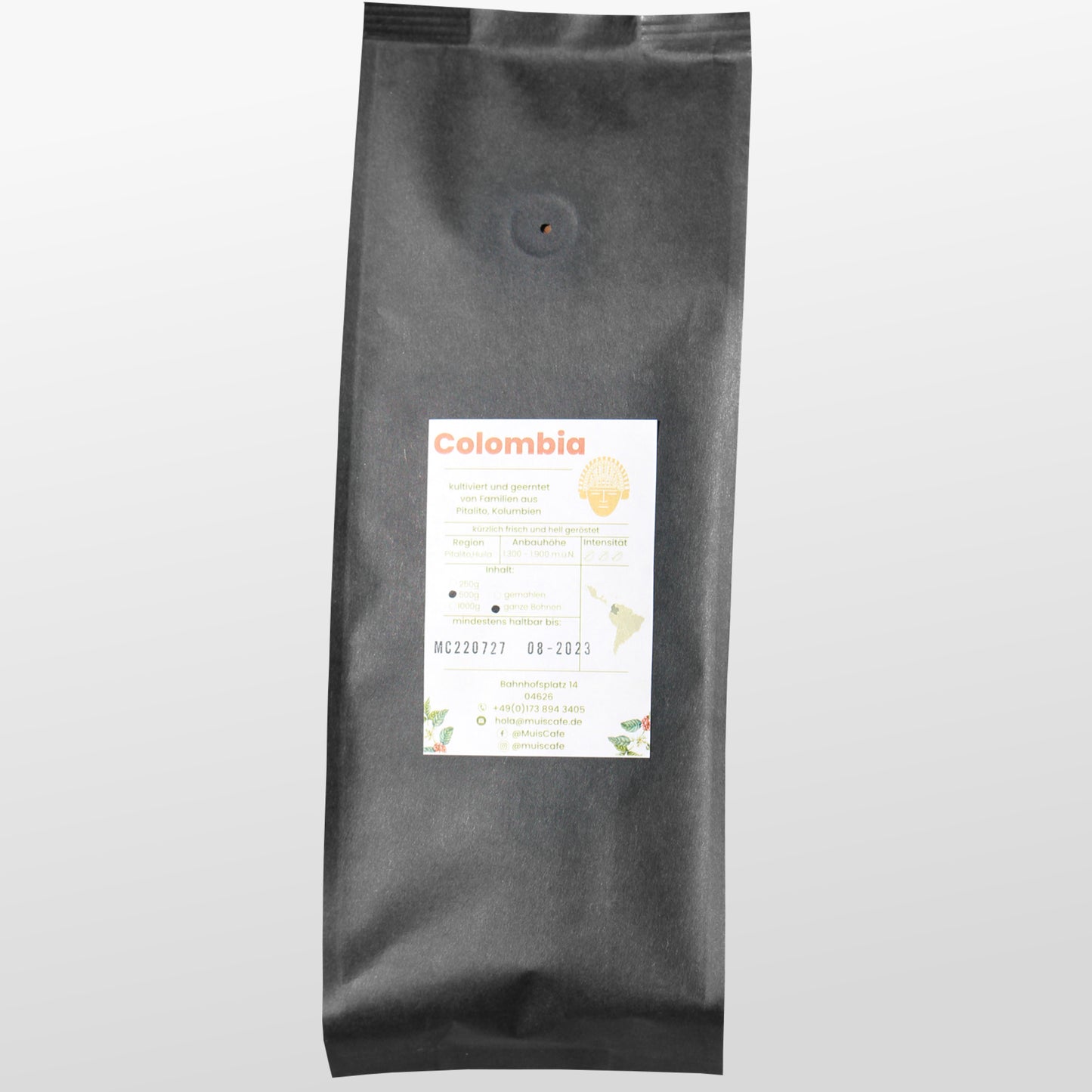 Kaffee Kolumbien Arabica ganze Bohne