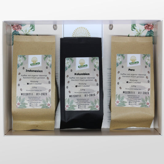 Kaffee Testpaket unterschiedlicher Anbaugebiete