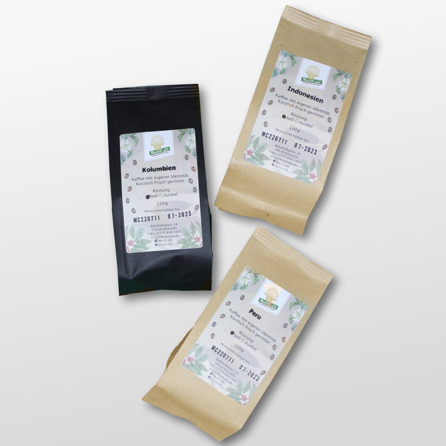 Kaffee Testpaket unterschiedlicher Anbaugebiete